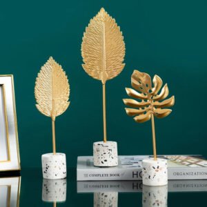 Gold Ginkgo Leaf Metal Decor Sculpture