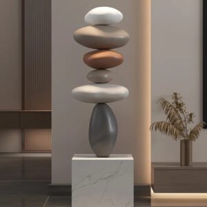 Large Glowing Stone Floor Sculpture