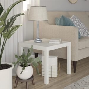 Parsons End Table, WhiteBlack OakCanyon Walnut mesa  table side  living room furniture