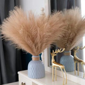 Artificial Pampas Grass Bouquet, 10 Pieces