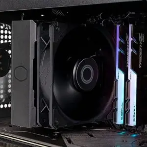 Cooler Master Hyper 212 Black CPU Air Cooler - Aluminium Finish, 4 Compact Continuous Direct Contact Heat Pipes, SickleFlow 120 Edge Fan, LGA1700 & AM5 Brackets - Black