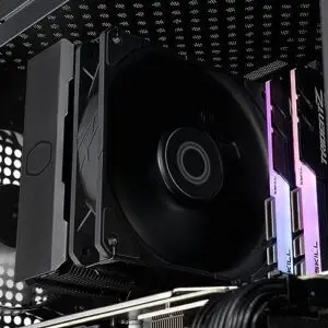 Cooler Master Hyper 212 Black CPU Air Cooler - Aluminium Finish, 4 Compact Continuous Direct Contact Heat Pipes, SickleFlow 120 Edge Fan, LGA1700 & AM5 Brackets - Black