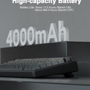 AULA F75 Pro Wireless Mechanical Keyboard,75% Hot Swappable Custom Keyboard with Knob,RGB Backlit,Pre-lubed Reaper Switches,Side Printed PBT Keycaps,2.4GHz/USB-C/BT5.0 Mechanical Gaming Keyboards