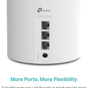 TP-Link Deco X55 AX3000 WiFi 6 Mesh System - Covers up to 6500 Sq.Ft, Replaces Wireless Router and Extender, 3 Gigabit Ports per Unit, Supports Ethernet Backhaul, Deco X55(3-Pack)