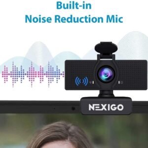 NexiGo N60 1080P Webcam with Microphone, Software Control & Privacy Cover, USB HD Computer Web Camera, Plug and Play, for Zoom/Skype/Teams, Conferencing and Video Calling