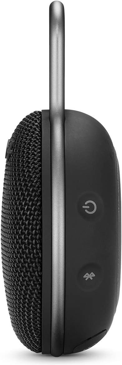 JBL Clip 3, Black - Waterproof, Durable & Portable Bluetooth Speaker - Up to 10 Hours of Play - Includes Noise-Cancelling Speakerphone & Wireless Streaming