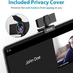 NexiGo N60 1080P Webcam with Microphone, Software Control & Privacy Cover, USB HD Computer Web Camera, Plug and Play, for Zoom/Skype/Teams, Conferencing and Video Calling