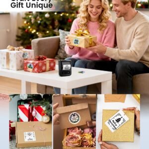 M102 Label Makers - Barcode Label Printer Label Maker with 7000+ Icons 700+ Templates for Small Business, Address, Ingrediant, QR Code, Clothing, Mailing Gift Tag for Phones & PC, Black