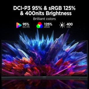 KOORUI 34-inch Curved Ultrawide WQHD 3440Ă—1440 Gaming Monitor, 180Hz 1000R- PIP/PBP, 1ms(MPRT), HDR400, DCI-P3 95%, FreeSync Premium, 1 x DP 1.4 & 2 x HDMI 2.0, Tilt Height Swivel Adjustment, 34E6UC