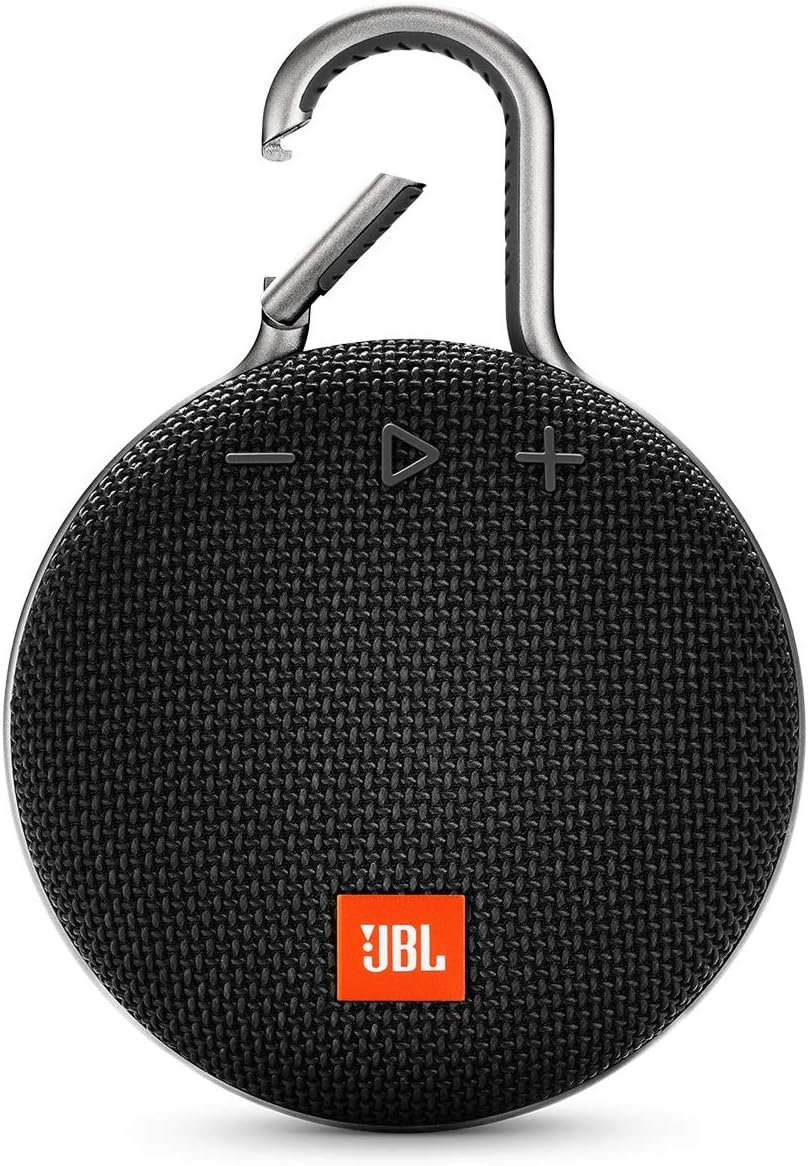 JBL Clip 3, Black - Waterproof, Durable & Portable Bluetooth Speaker - Up to 10 Hours of Play - Includes Noise-Cancelling Speakerphone & Wireless Streaming