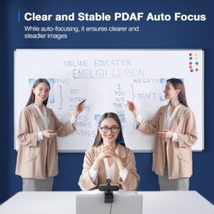 EMEET C960 4K Webcam for PC, 4K UHD CMOS Sensor, PDAF Auto Focus, Dual Omnidirectional Mics, Auto Light Correction, 73° FOV, Plug&Play Webcam w/Privacy Cover, Works w/Zoom/Teams/Skype/Google Meet