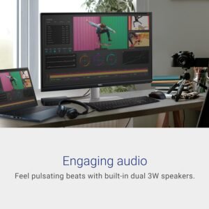 Dell S2721QS Monitor 27 Inch, 4K UHD (3840 x 2160) IPS Display, Ultra-Thin Bezel, AMD FreeSync, HDMI, DisplayPort, VESA Certified - Silver