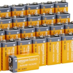 Amazon Basics 24-Pack 9V Alkaline Batteries for Smoke Detector, Electronics & Audio, 5-Year Shelf Life