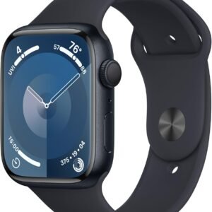 Apple Watch Series 9 [GPS 41mm] Smartwatch with Midnight Aluminum Case with Midnight Sport Band S/M. Fitness Tracker, ECG Apps, Always-On Retina Display, Water Resistant
