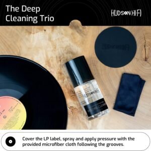 Vinyl Record Cleaning Kit 9-in-1 - Record Mitts, Anti-Static Record Cleaner w/Microfiber Cloth, Label Protector, Velvet & Carbon Fiber Record Cleaning Brush, Gel Stylus Cleaner for Record Needles