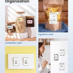 M102 Label Makers - Barcode Label Printer Label Maker with 7000+ Icons 700+ Templates for Small Business, Address, Ingrediant, QR Code, Clothing, Mailing Gift Tag for Phones & PC, Black