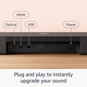 Amazon Fire TV Soundbar Plus with subwoofer (newest model), 3.1 channel, Dolby Atmos, DTS:X, clear dialogue