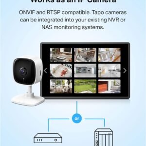 TP-Link Tapo 1080P Indoor Security Camera for Baby Monitor, Dog Camera w/Motion Detection, 2-Way Audio Siren, Night Vision, Cloud & SD Card Storage, Works w/Alexa & Google Home (Tapo C100)