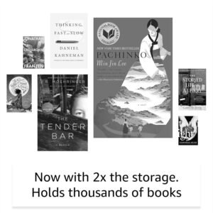 Amazon Kindle – The lightest and most compact Kindle, with extended battery life, adjustable front light, and 16 GB storage – Denim