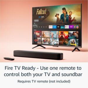 Amazon Fire TV Soundbar, 2.0 speaker with DTS Virtual:X and Dolby Audio, Bluetooth connectivity