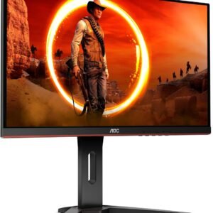 AOC C24G1 24" Curved Frameless Gaming Monitor, FHD 1080p, 1500R VA panel, 1ms 144Hz, FreeSync, Height adjustable, VESA, 3-Year Zero Dead Pixels Black